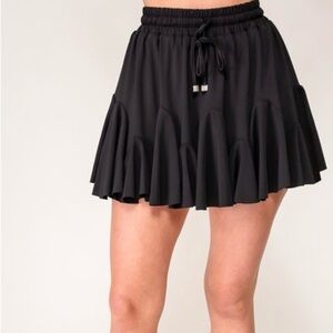 black Pleated Skirt